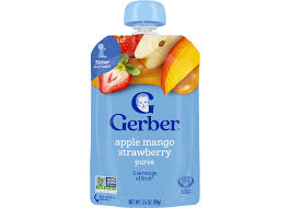 Gerber Apple Mango Strawberry Puree Pouch 4.3 oz