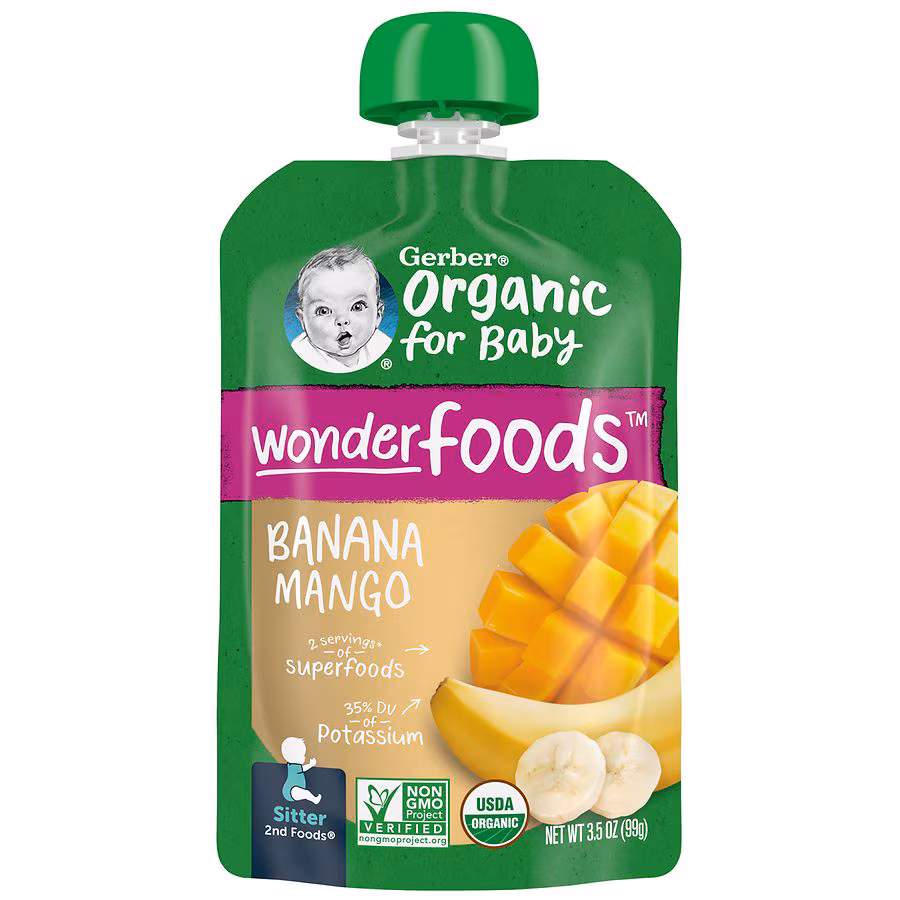 Gerber 2nd Organic Banana Mango 15 oz