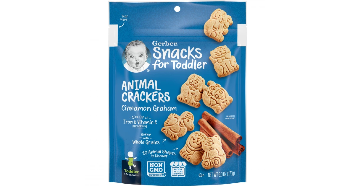 Gerber Animal Crackers Cinnamon Graham