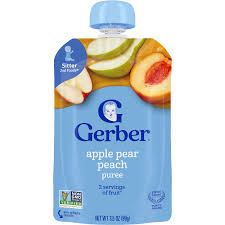 Gerber Apple Pear Puree Pouch 4.3 oz