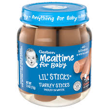 Gerber Mealtime For Baby Lil Sticks Turkey 2.5 oz