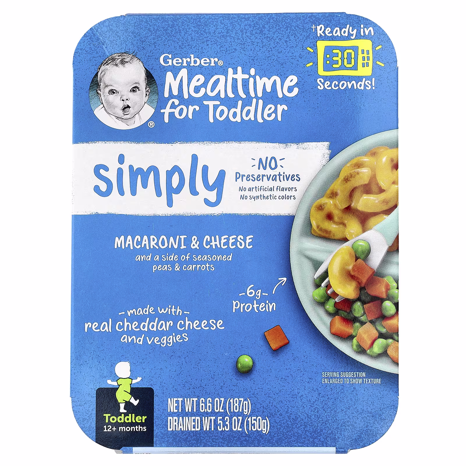 Gerber Mealtime for Toddler Macaroni & Cheese with Peas & Carrots